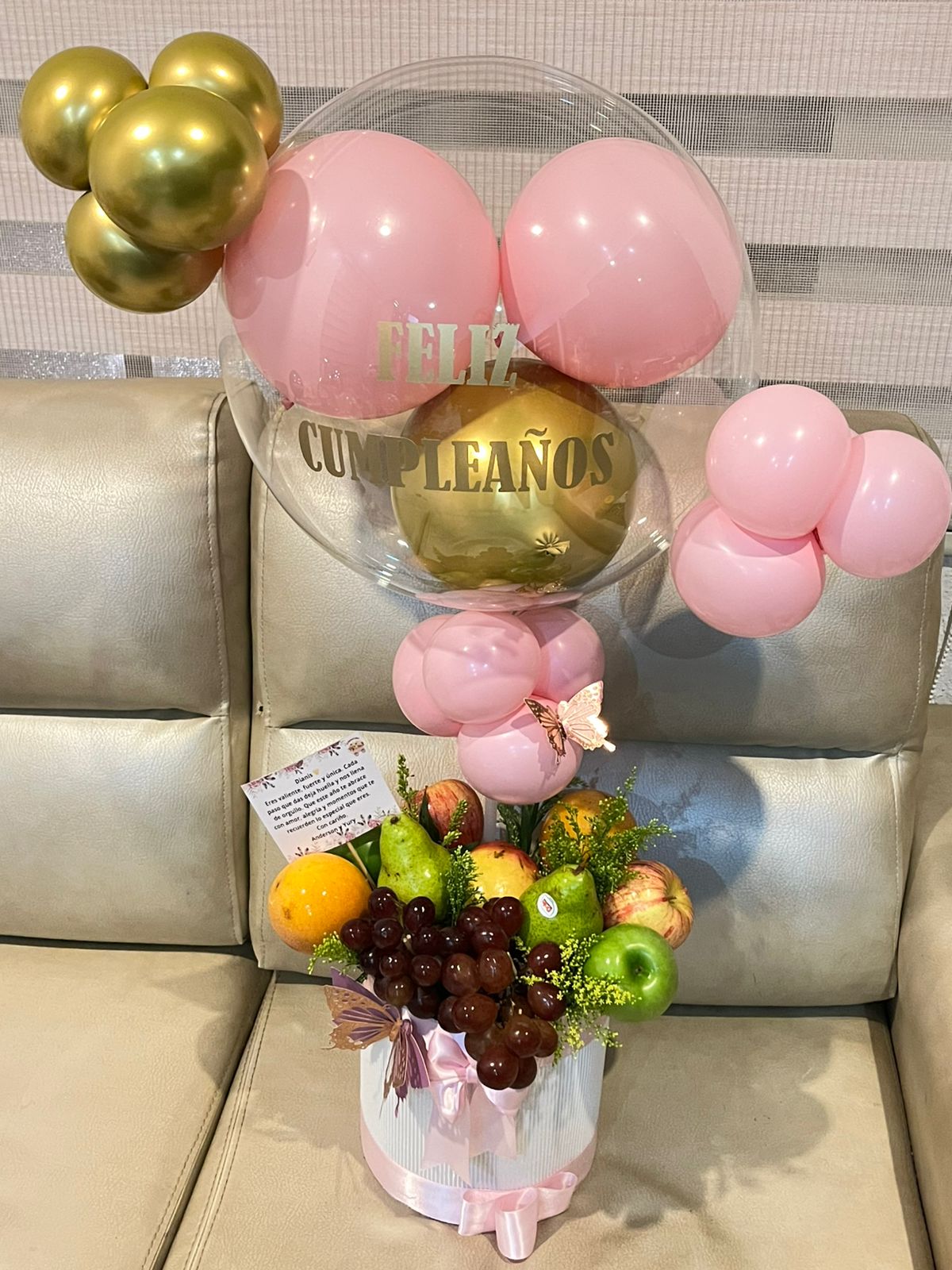 Cilindro frutal con Globos